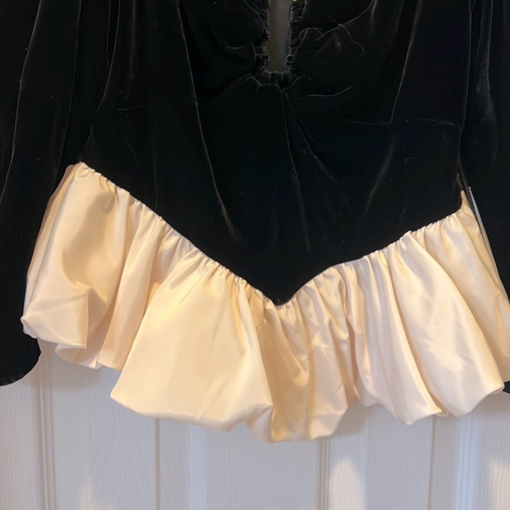 New - Rhode Velvet Peplum Top - Picture 5 of 8